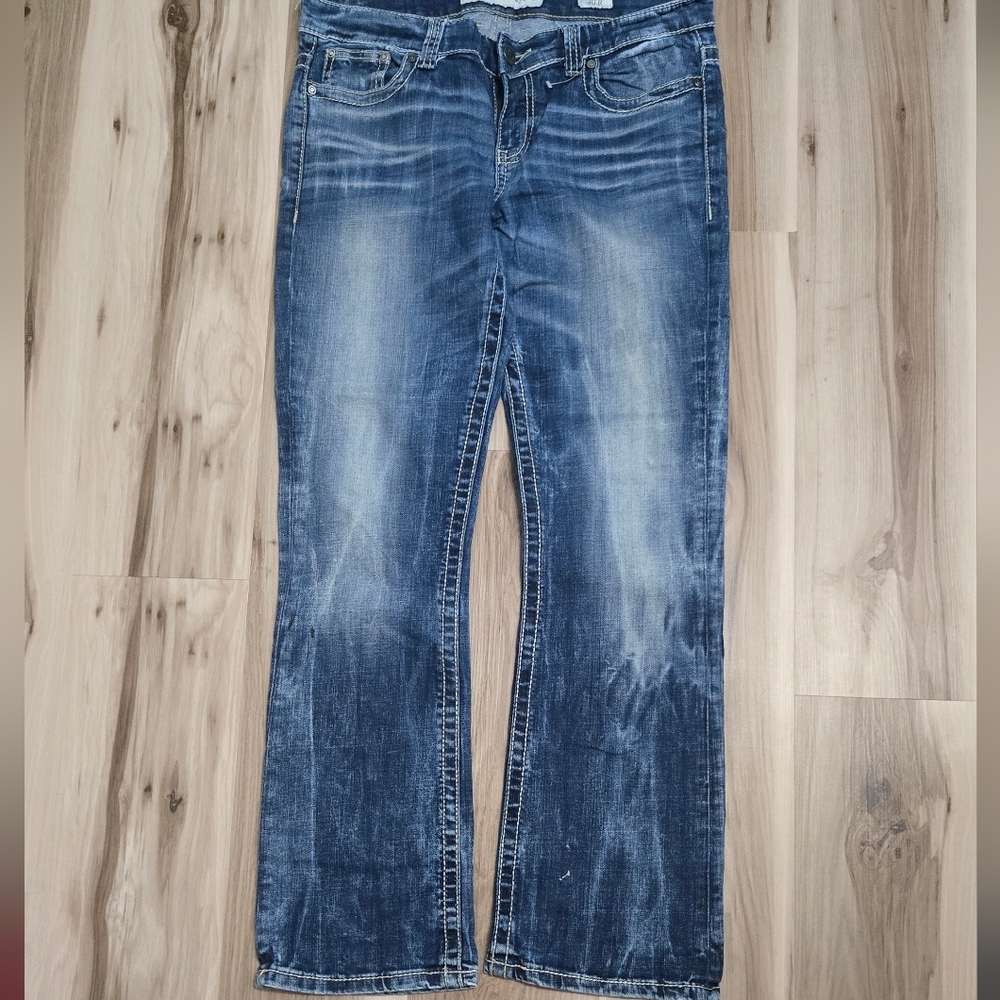 BKE Men's Blue Bootcut Jeans